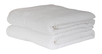 Billede af Håndklæde - 50x90 cm - Hvid - 100% Bomulds håndklæde - Ekstra blødt
