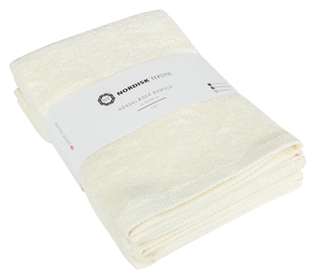 Billede af Badehåndklæder - 2 stk. - 70x140 cm - Natur - 100% Bomuld - Håndklædepakke fra Nordisk tekstil