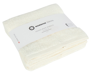 Billede af Håndklæder - 2 stk. 50x100 cm - Natur - 100% Bomuld - Håndklædepakke fra Nordisk tekstil hos Shopdyner.dk