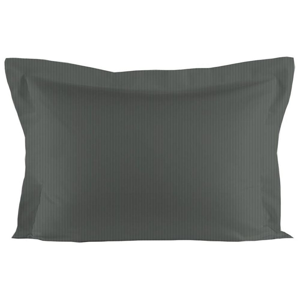 Økologisk pudebetræk 60x63 cm - Ekstra blødt gråt jacquardvævet hovedpudebetræk - 100% økologisk bomuldssatin (GOTS) - Turiform billede