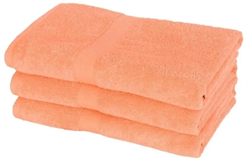 Billede af Orange bade håndklæder - 70x140 cm - Orange - 100% Bomuld - Bløde bade håndklæder fra Egeria