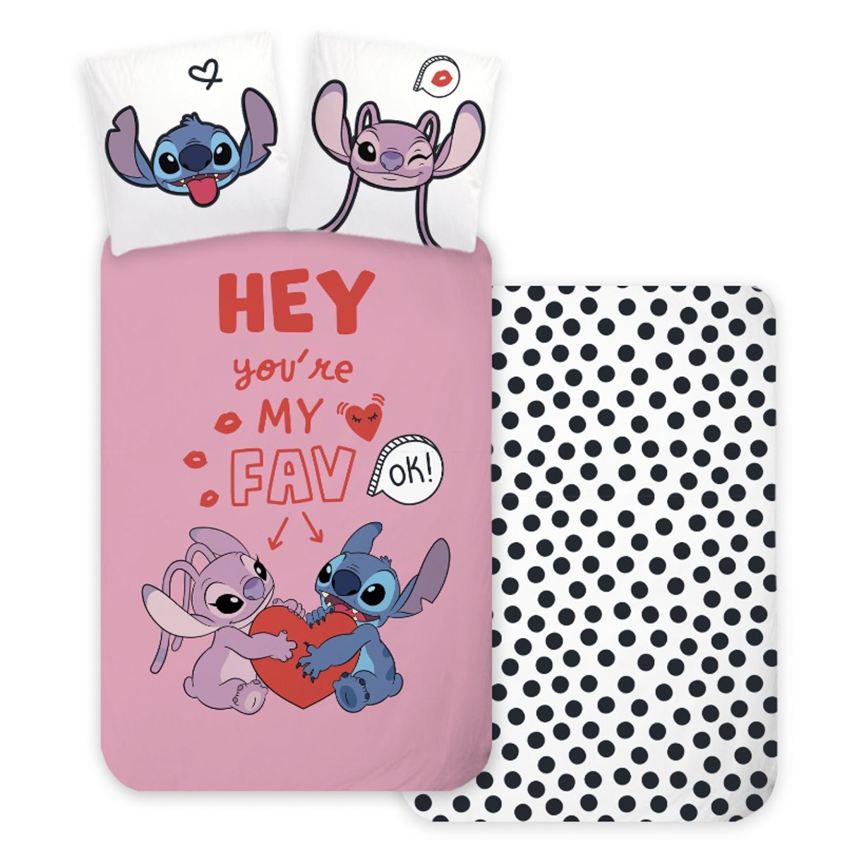 Stitch sengetøj - Lilo og Angel sengesæt - 100% bomulds sengetøj