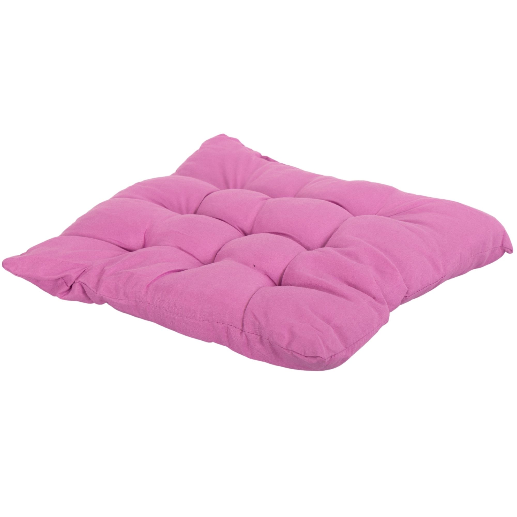 Stolehynde - 35x35x6 cm - Lavendel ensfarvet havehynde - Blød komfort hynde billede