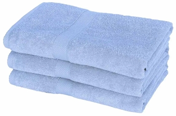 Billede af Lyseblå bade håndklæder - 70x140 cm - Diamant - Lyseblå - 100% Bomuld - Bløde bade håndklæder fra Egeria hos Shopdyner.dk