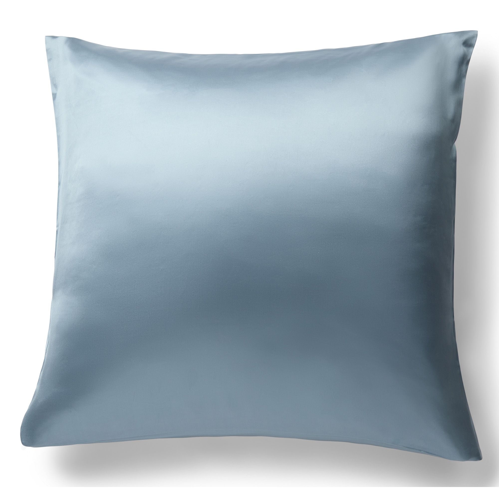 Silke pudebetræk 60x63 cm - Støvet blåt pudebetræk - 100% morbærsilke - By Borg billede