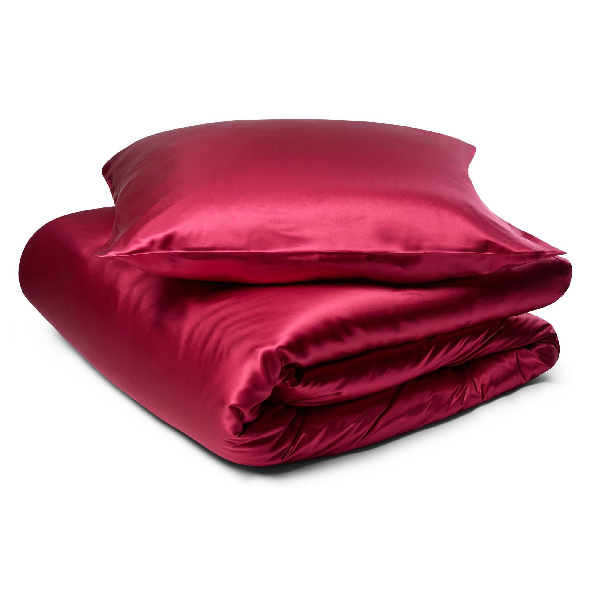 Silke sengetøj - Mørk pink sengetøj - Sengesæt i 100% morbærsilke - By Borg