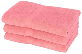 Billede af Lyserøde bade håndklæder - 70x140 cm - Lyserød - 100% Bomuld - Bløde bade håndklæder fra Egeria hos Shopdyner.dk