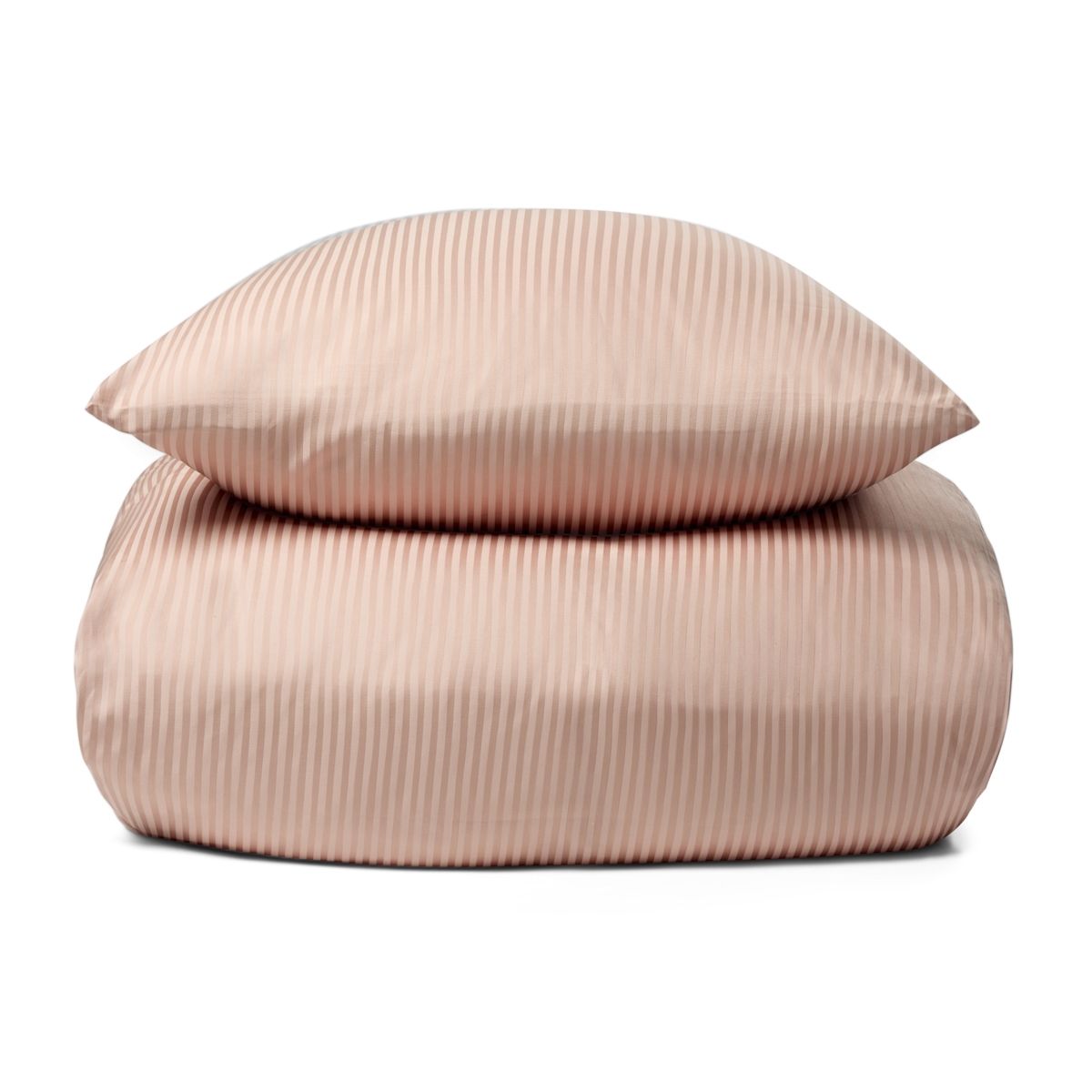 Sengetøj - Egyptisk bomuld - Rosa jacquardvævede striber