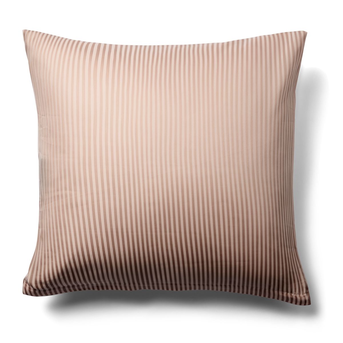 Pudebetræk 60x63 cm - Egyptisk bomuld - Rosa jacquardvævede striber billede