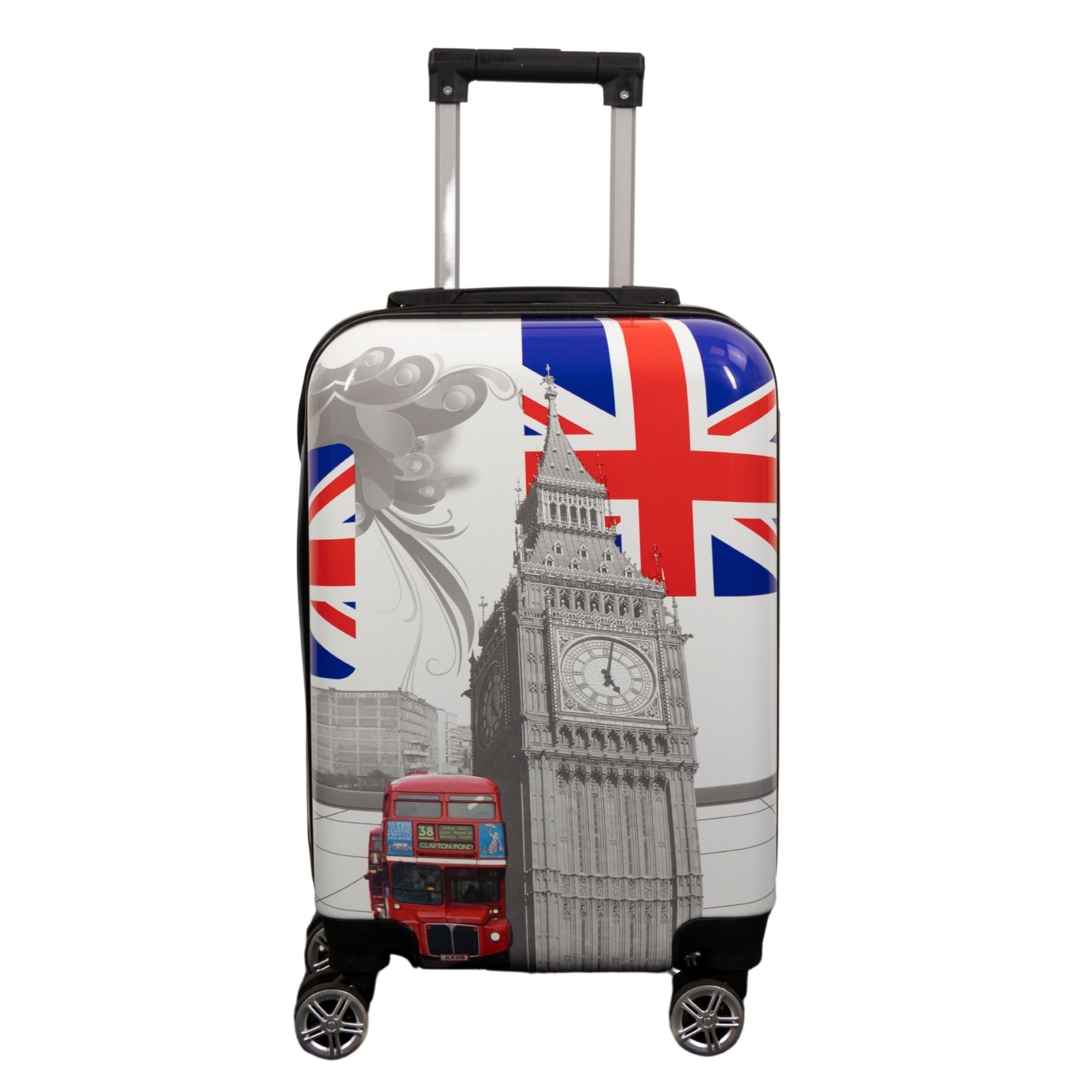 Kuffert - Hardcase kuffert - Str. Medium - Kuffert med motiv - City of London - Eksklusiv letvægt rejsekuffert