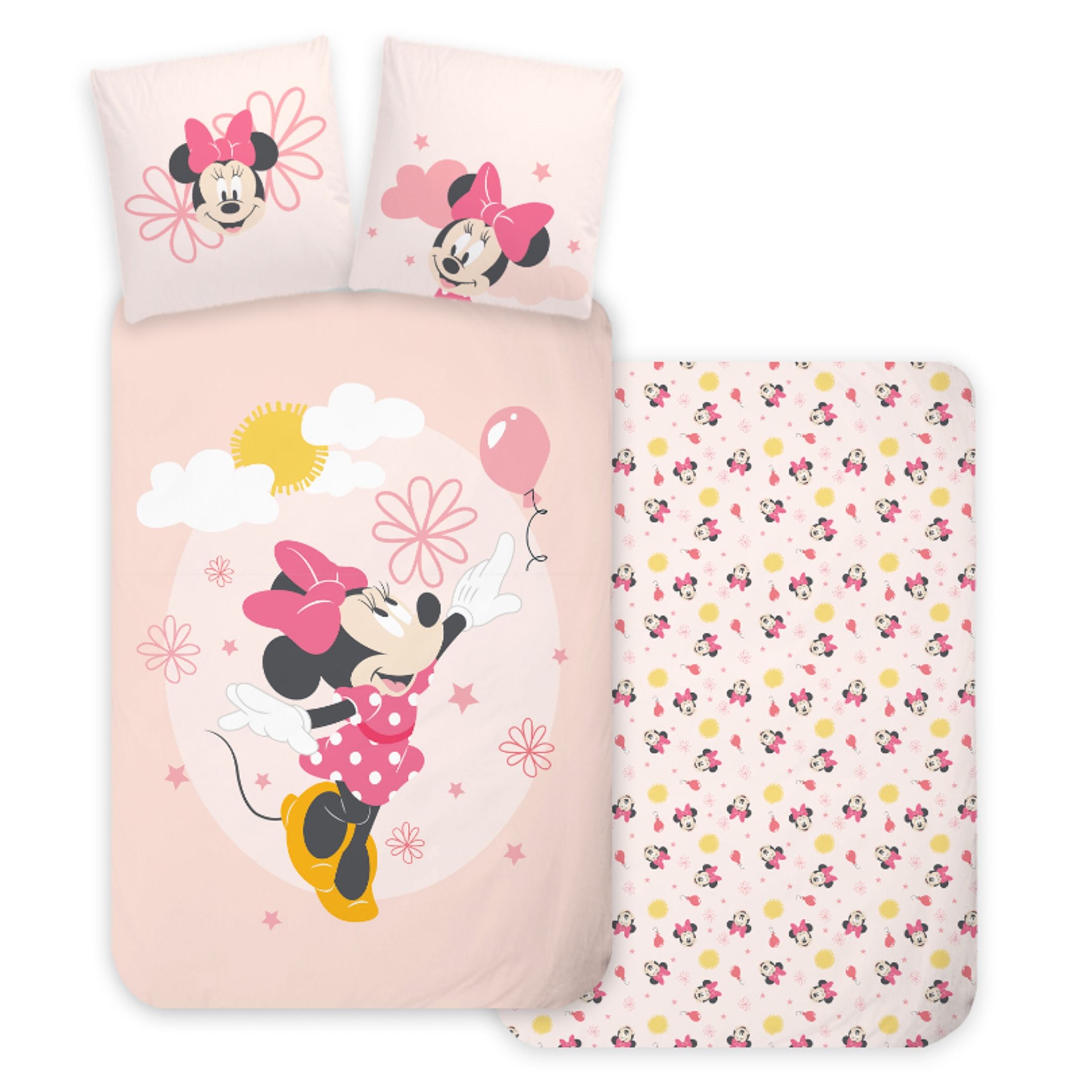 Minnie Mouse sengetøj - 140x200 cm - Minnie med ballon - Børnesengesæt i 100% bomuld Minnie Mouse sengetøj - 140x200 cm - Minnie med ballon - Børnesengesæt i 100% bomuld
