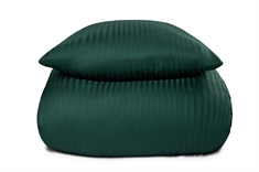 Sengetøj i 100% Bomuldssatin - 140x200 cm - Grønt ensfarvet sengesæt - Borg Living sengelinned