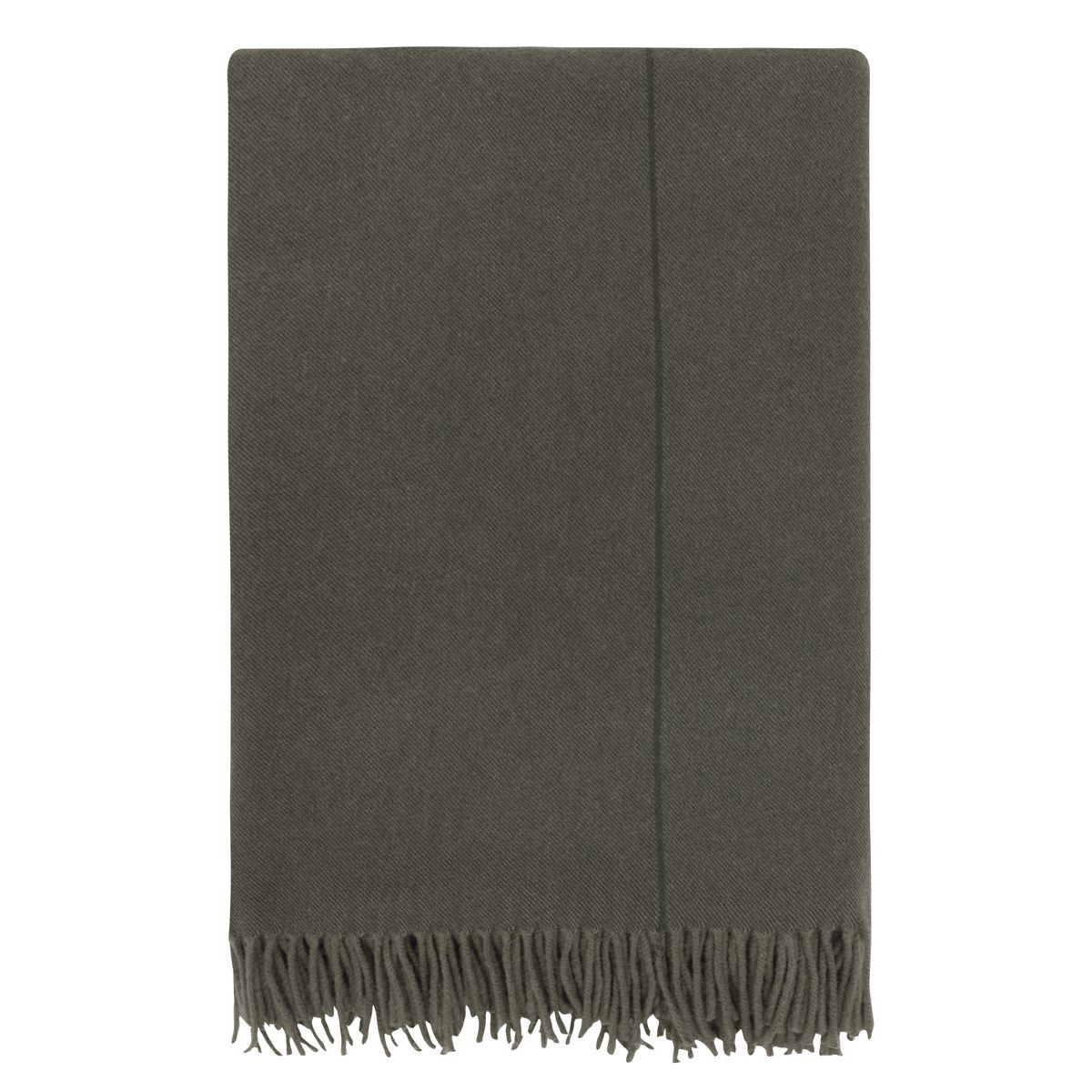 Uldplaid i 80% lammeuld - Ekstra blødt Høie of Scandinavia lammeulds plaid - Monte Viso grøn billede