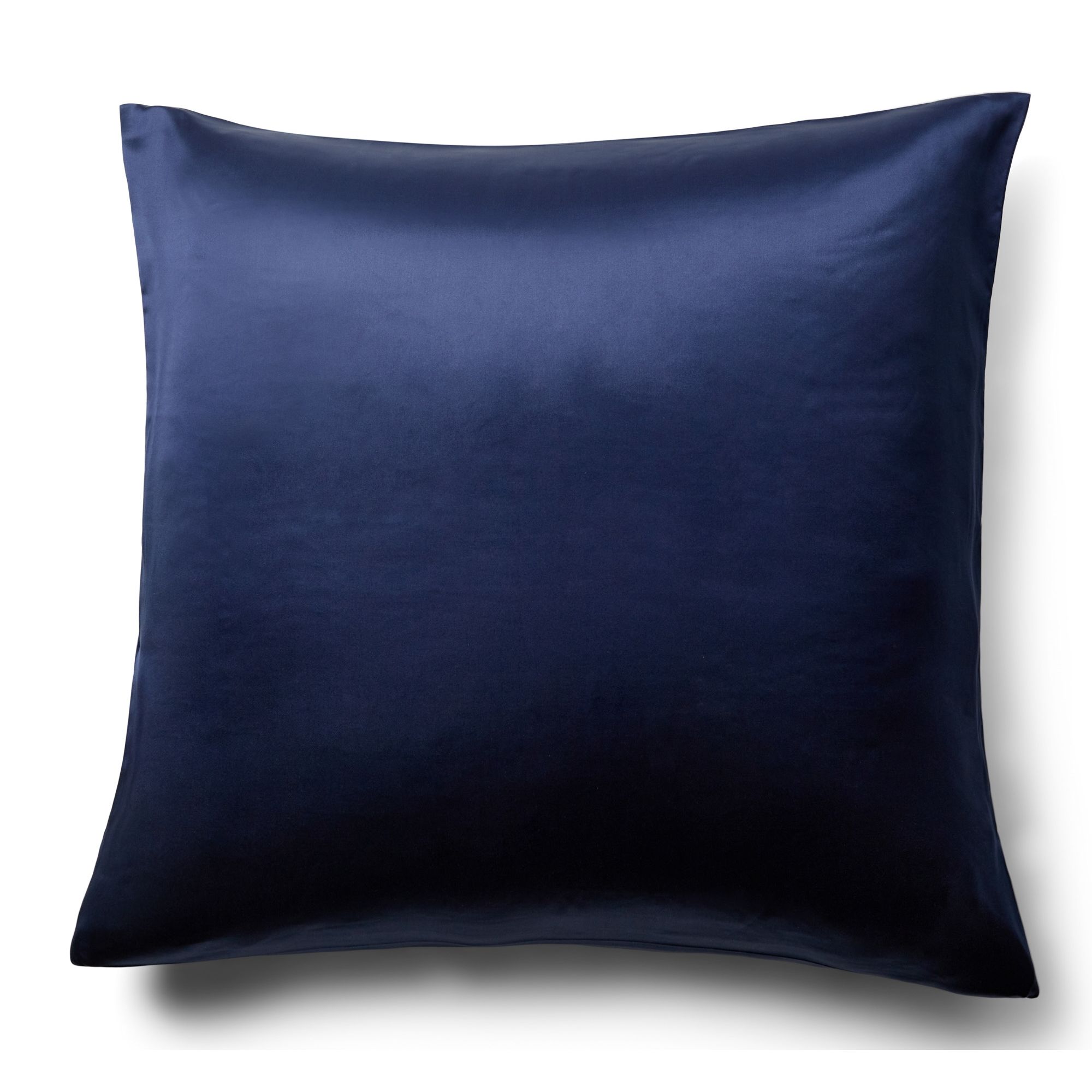 Silke pudebetræk 60x63 cm - Navy blåt pudebetræk - 100% morbærsilke - By Borg billede