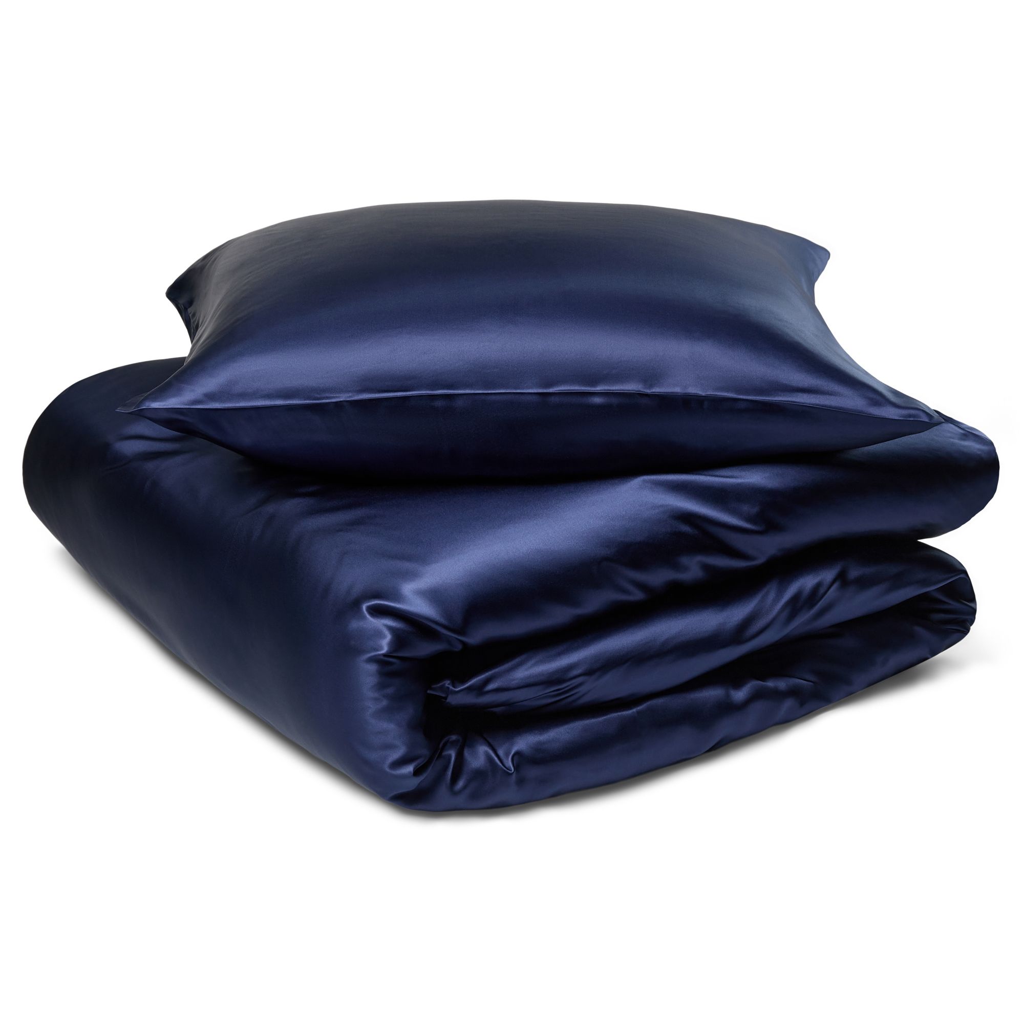 Silke sengetøj - Navy blåt sengetøj - Sengesæt i 100% morbærsilke - By Borg