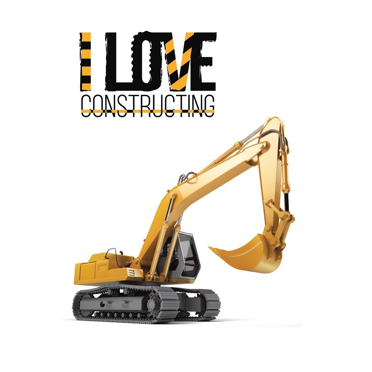 Børnetæppe - Gravemaskine - 100x140 cm - Blødt og lækkert fleece tæppe - Borg Living billede