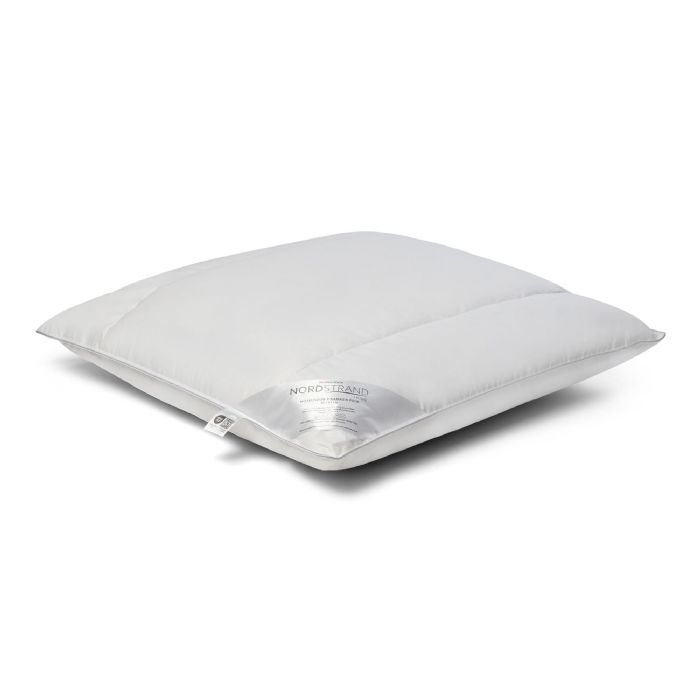 4 kammer hovedpude - Moskusdun pude 60x63 cm - Medium til høj hovedpude med moskusdun - Nordstrand Home
