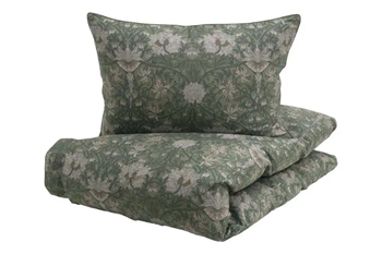 Billede af Borås sengetøj 140x220 cm - Nova green - Sengesæt i 100% bomuldssatin - Borås Cotton sengelinned hos Shopdyner.dk