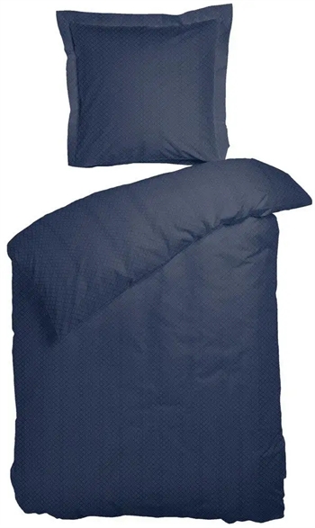 Billede af Night and Day sengetøj - 140x200 cm - Opal midnight blue sengesæt - 100% Bomuldssatin sengetøj