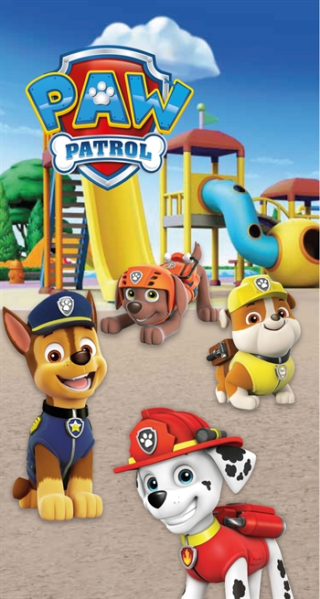 Badehåndklæde - 70x140 cm - Paw Patrol - Klar til leg - 100% Bomuld