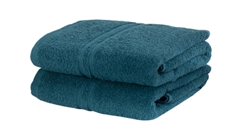 Billede af Gæstehåndklæde - 30x50 cm - Blå - 100% Bomulds håndklæde - Ekstra blødt hos Shopdyner.dk