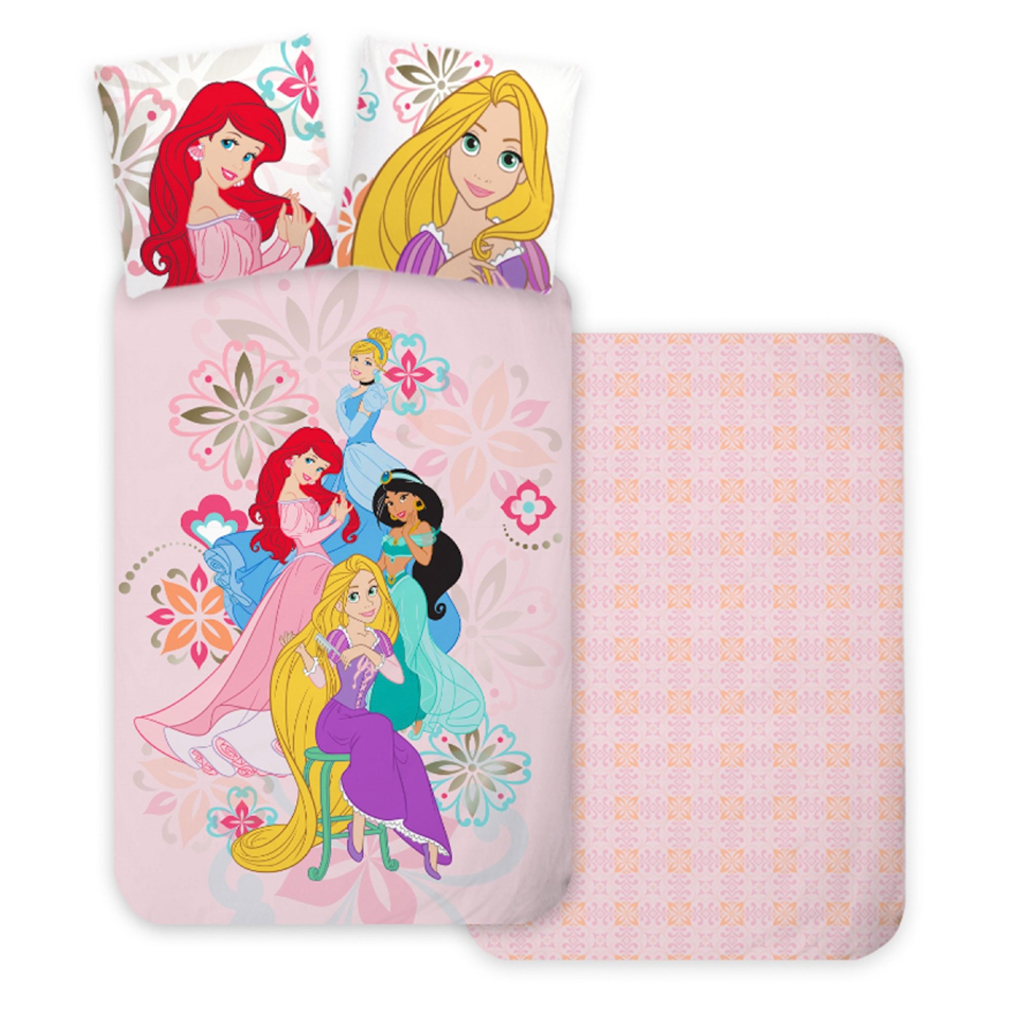 Prinsesse sengetøj - 100% bomuld - Børnesengetøj 140x200 cm