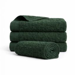 Bomulds håndklæde - 100% bomuld - Valmue - Mørkegrøn