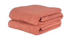 Gæstehåndklæde - 30x50 cm - Coral - 100% Bomulds håndklæde - Ekstra blødt