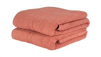 Billede af Gæstehåndklæde - 30x50 cm - Coral - 100% Bomulds håndklæde - Ekstra blødt