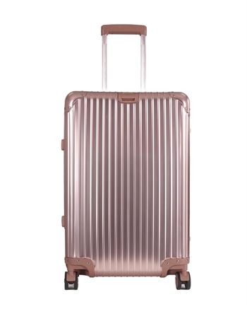 Billede af Aluminiums kuffert - Rosa-guld - 68 liter - Luksuriøs rejsekuffert med TSA lås hos Shopdyner.dk