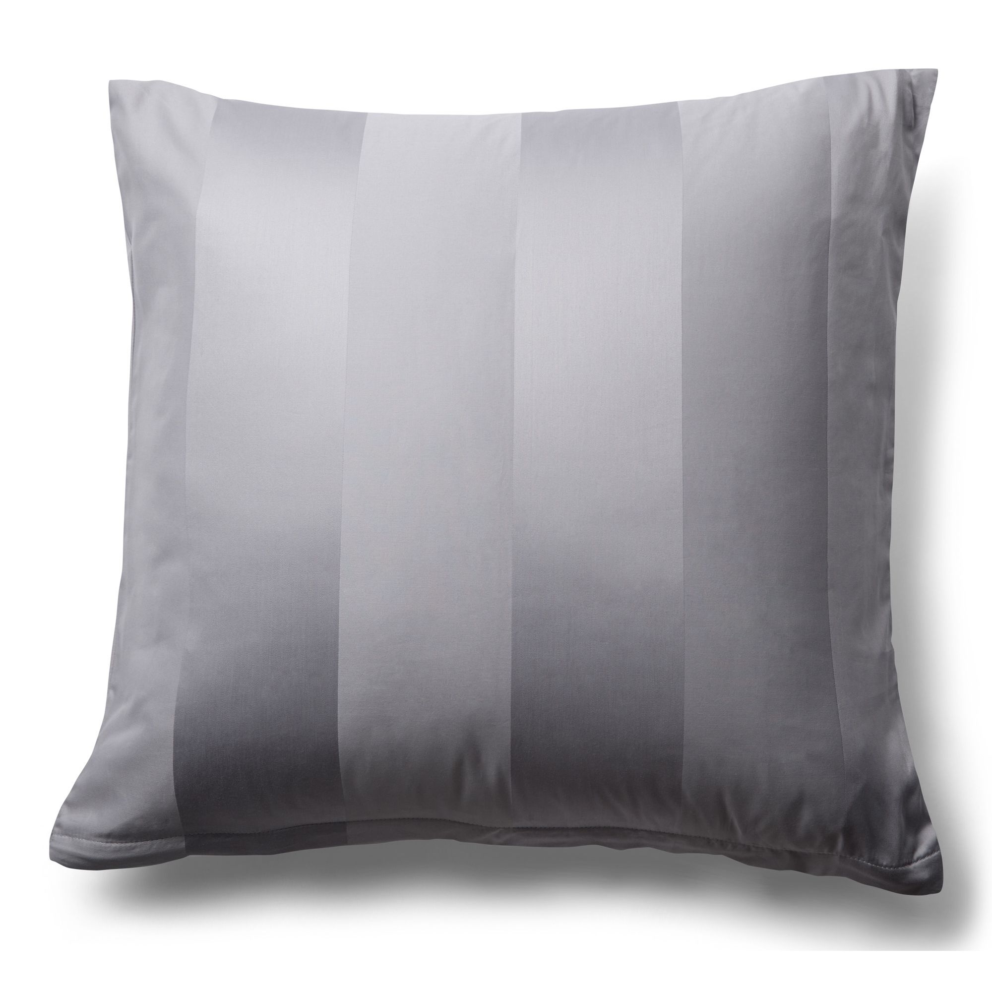 Luksus pudebetræk - 60x63 cm - Gråt eksklusivt hovedpudebetræk i 100% bomuldssatin fra By Borg billede