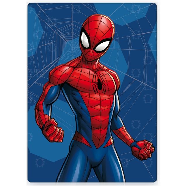 Børnetæppe - Spiderman - 100x140 cm - Blødt og lækkert fleece tæppe - Borg Living billede