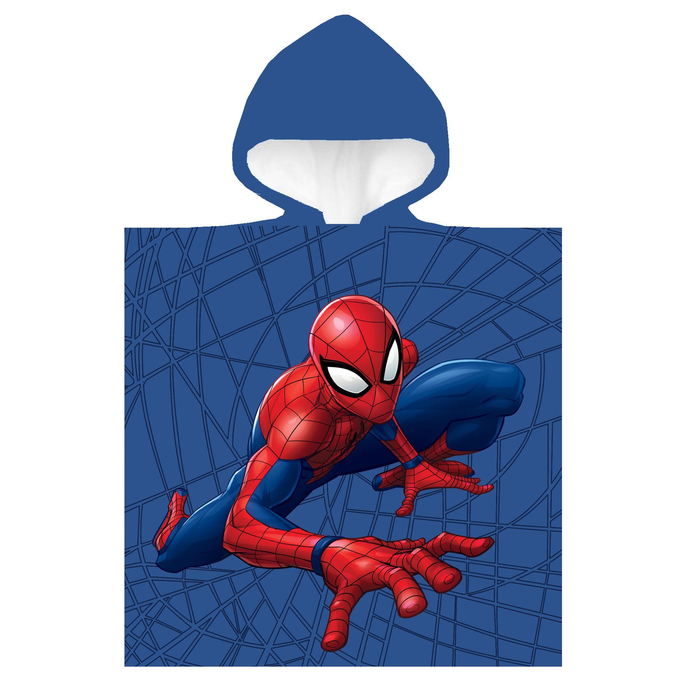 Badeponcho - Spiderman - 100% Bomulds børnehåndklæde - 50x100 cm - billede