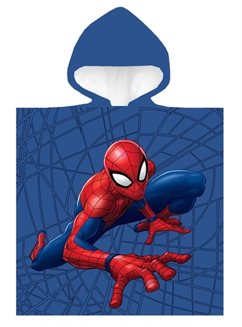 Badeponcho - Spiderman - 100% Bomulds børnehåndklæde - 50x100 cm - 