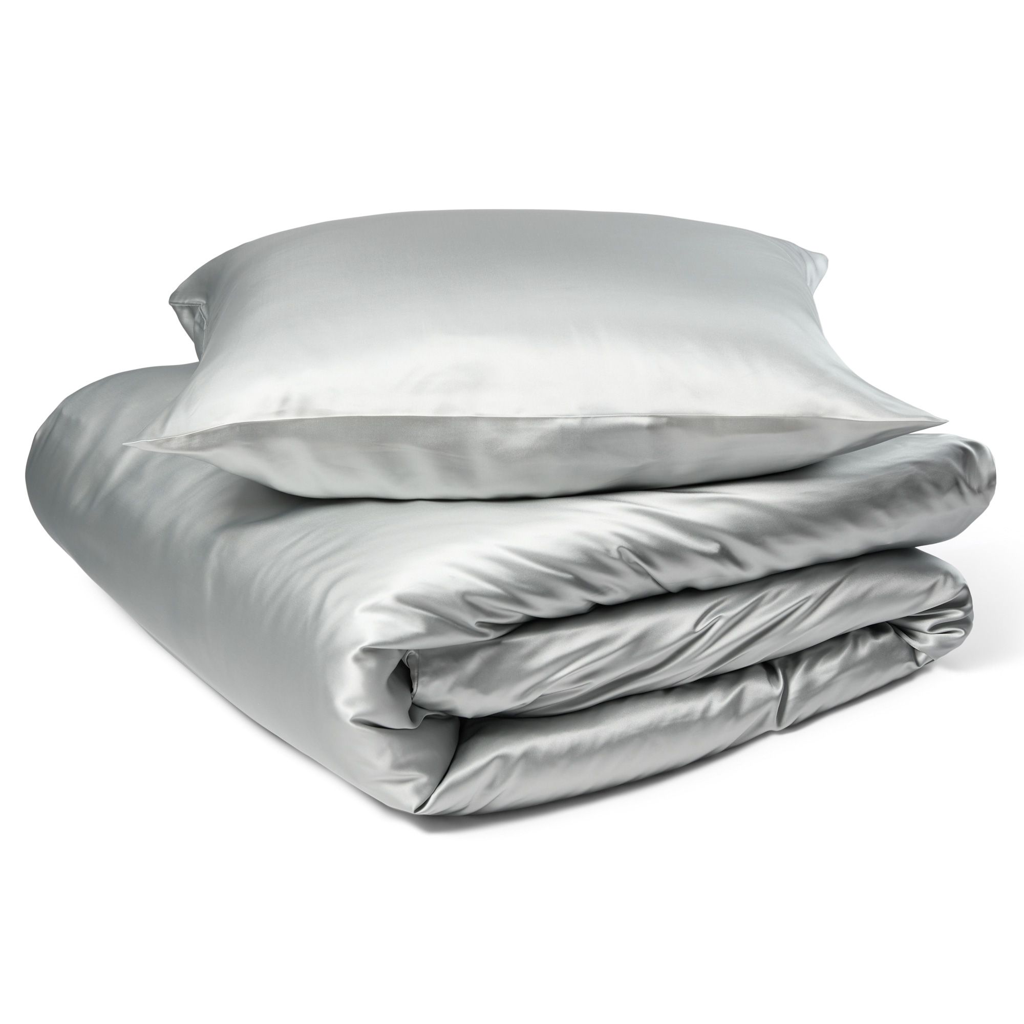 Silke sengetøj - Gråt sengetøj - Sengesæt i 100% morbærsilke - By Borg