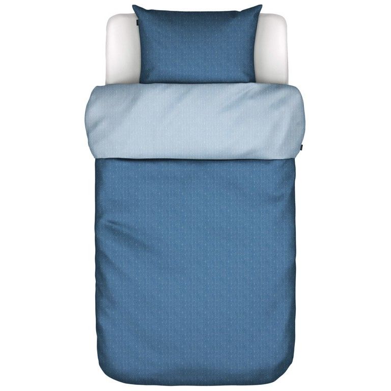 Stribet sengetøj - Toloma Blue - Sengesæt med 2 i 1 design - 100% Bomuldssatin - Marc O'Polo
