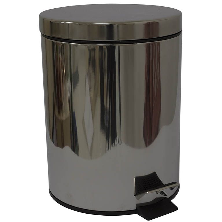 toiletspand 5 liter - Blank stål - Skraldespand til badeværelset - Urban Bad billede