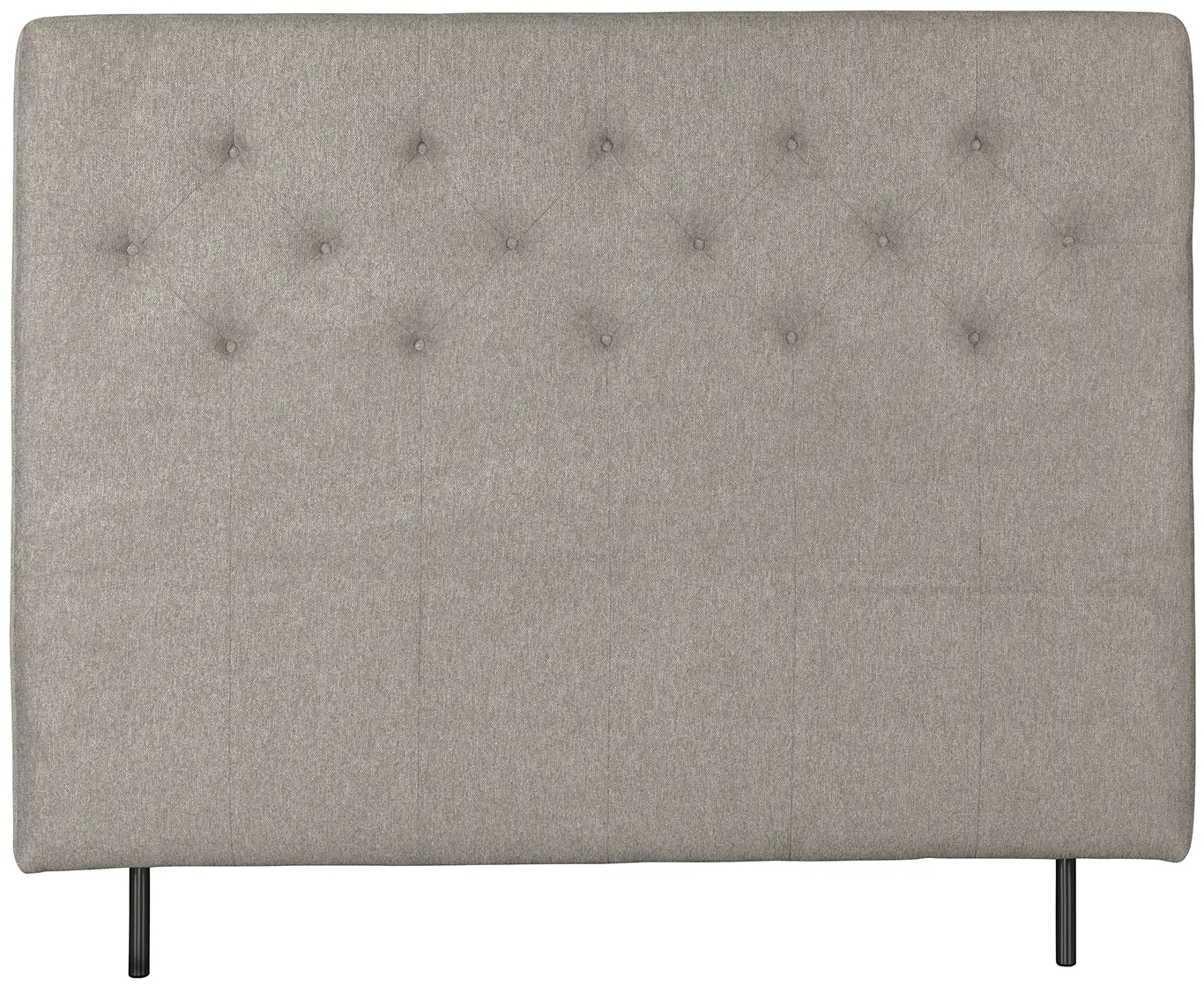 Sengegavl 140x150 cm - Sandfarvet hovedgærde med knapper - Nordstrand Home billede