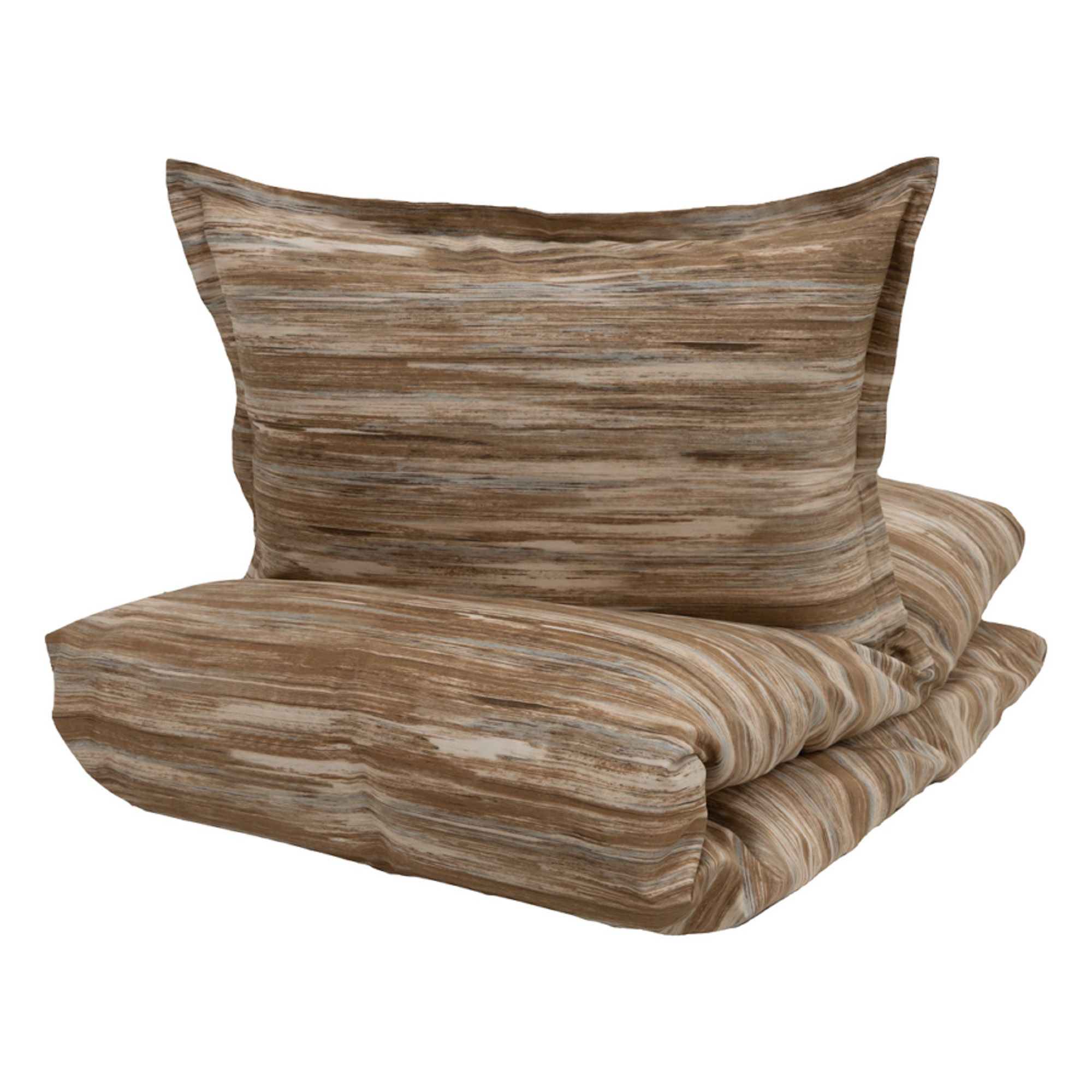 Turiform sengetøj - Yara Rustbrun - 100% bomuldssatin sengesæt - Mønstret sengetøj