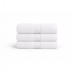 Bomulds håndklæde - 100% bomuld - Diamant - Hvid