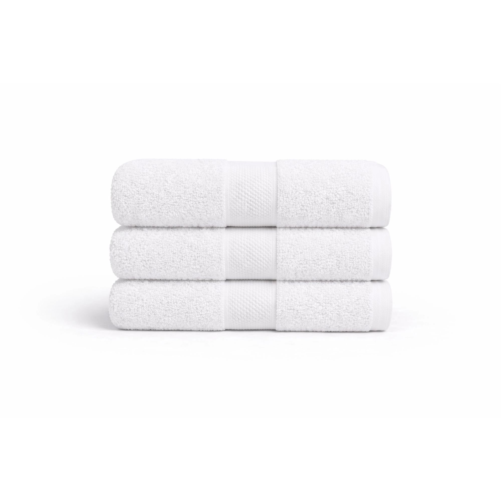 Bomulds håndklæde - 100% bomuld - Diamant - Hvid