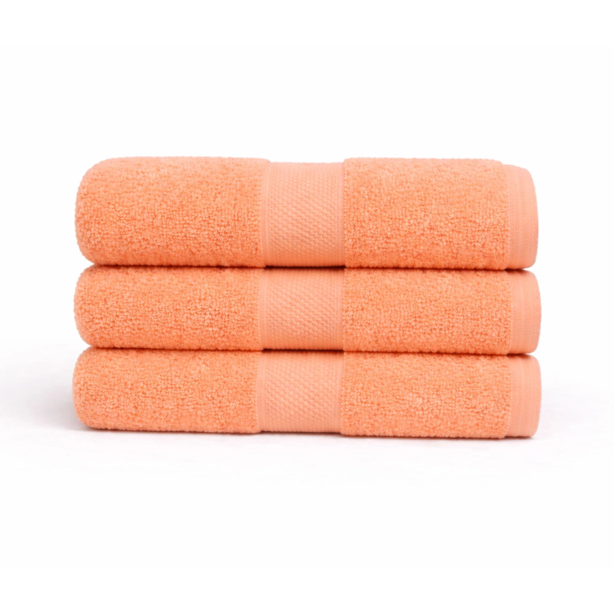 Bomulds håndklæde - 100% bomuld - Diamant - Orange