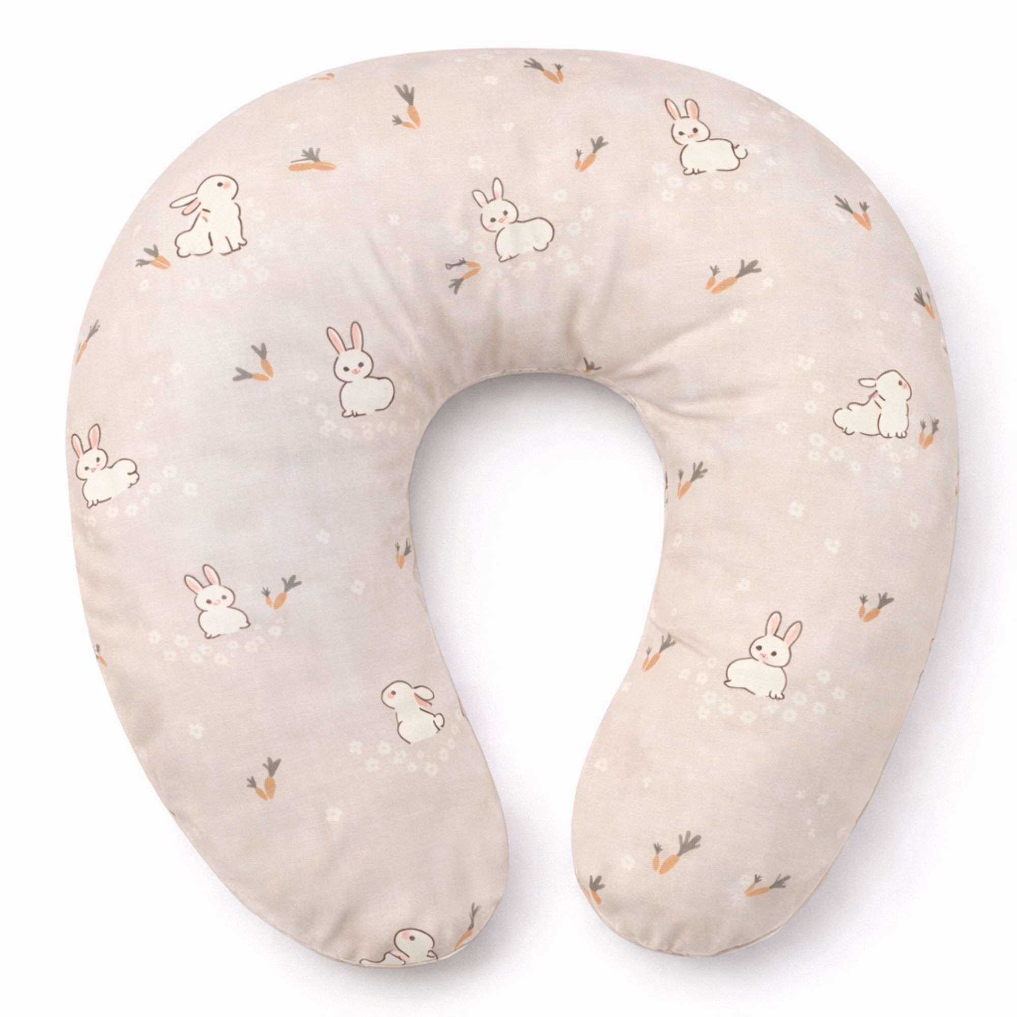 Ammepude - 73x53x10 cm - Sandfaret med kaniner billede