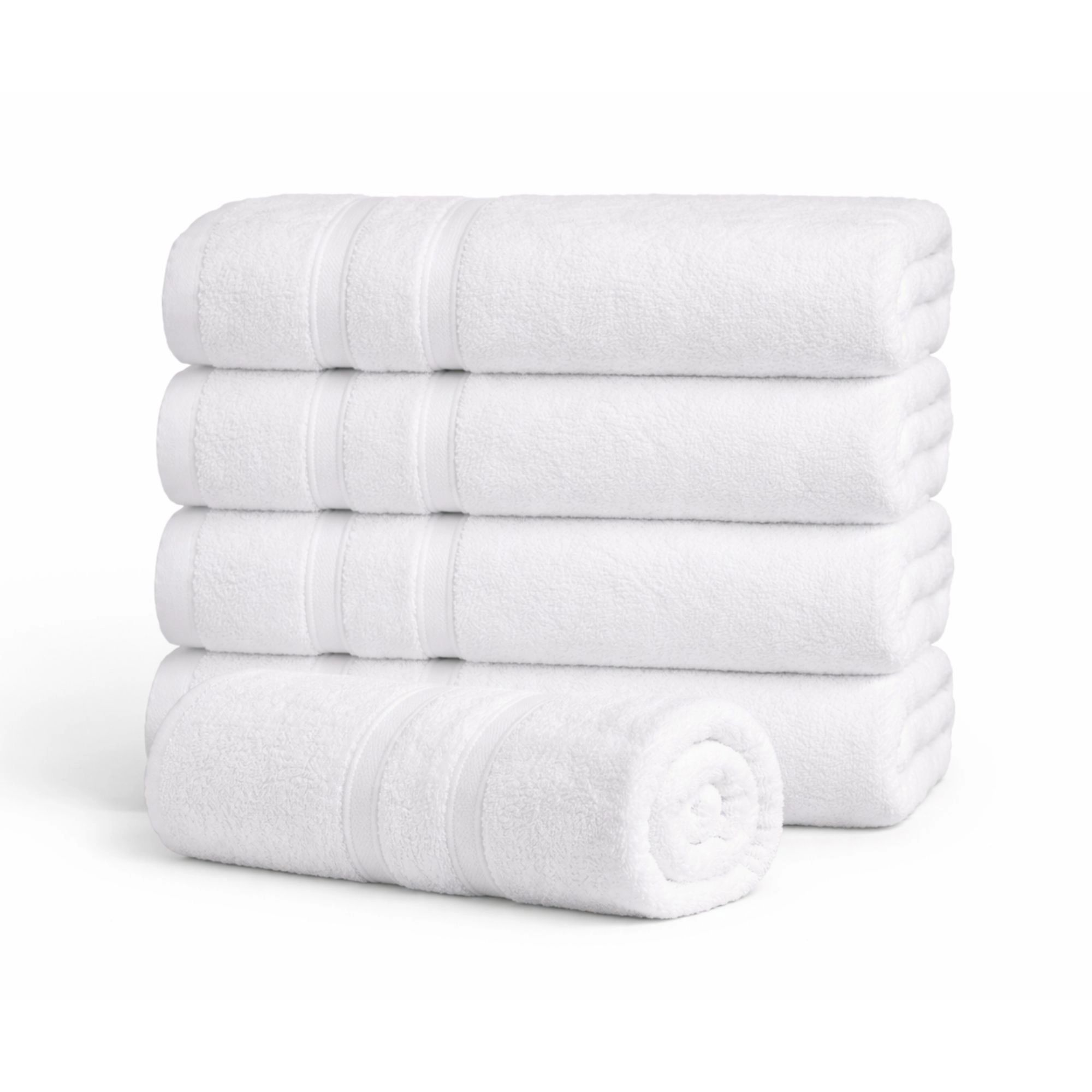 Bambus håndklæde - Badehåndklæde 70x140 cm - Hvid - Premium