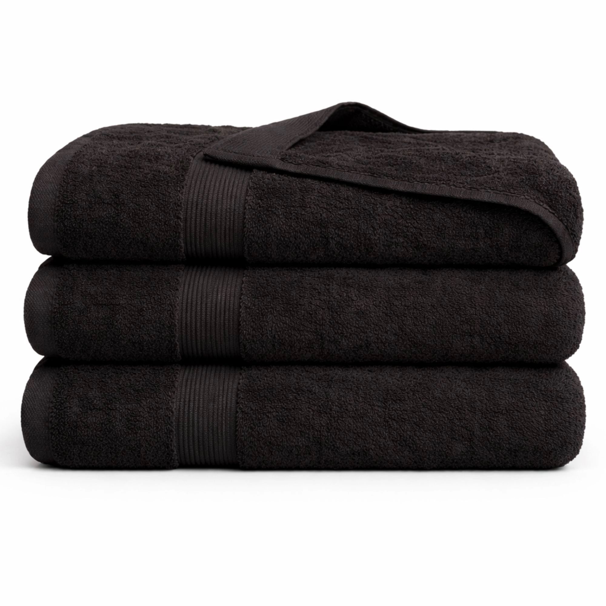 Bambus håndklæde - 50x100 cm - Bambus/bomuld - Sort