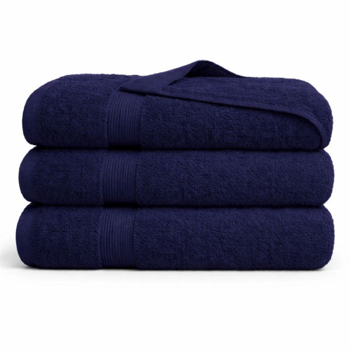 Bambus håndklæde - Badelagen 100x150 cm - Bambus/bomuld - Mørkeblå