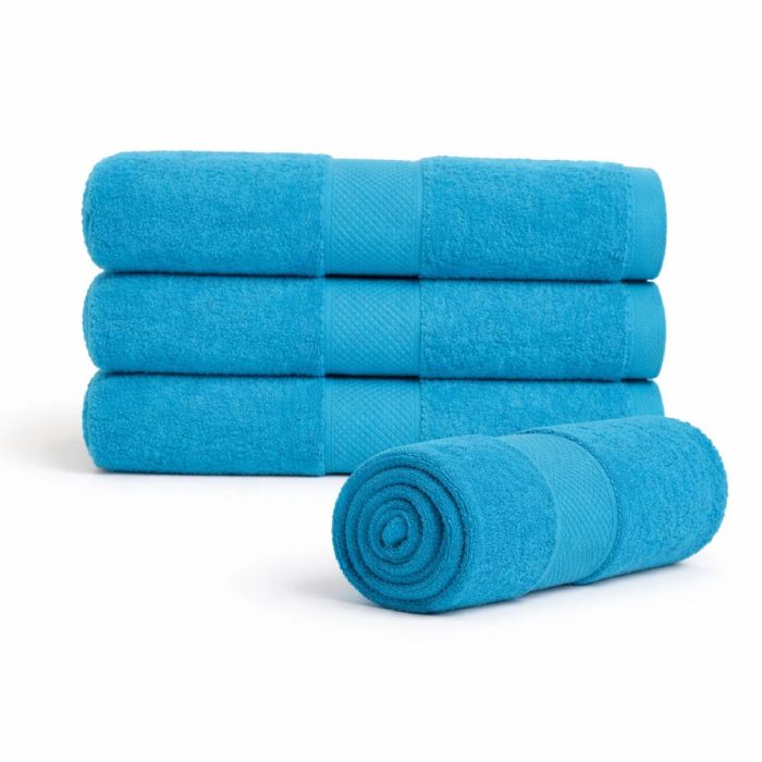 Bomulds håndklæde - 100% bomuld - 50x100 cm - Diamant - Petrol