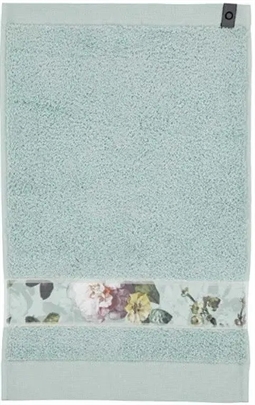 Essenza Fleur - Gæstehåndklæde - 30x50 cm - Støvet grøn - 100% Bomuld - Håndklæder fra Essenza