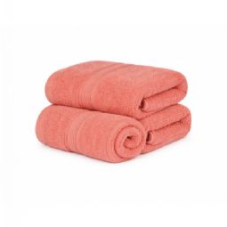 Bomulds håndklæde - 100% bomuld - Coral