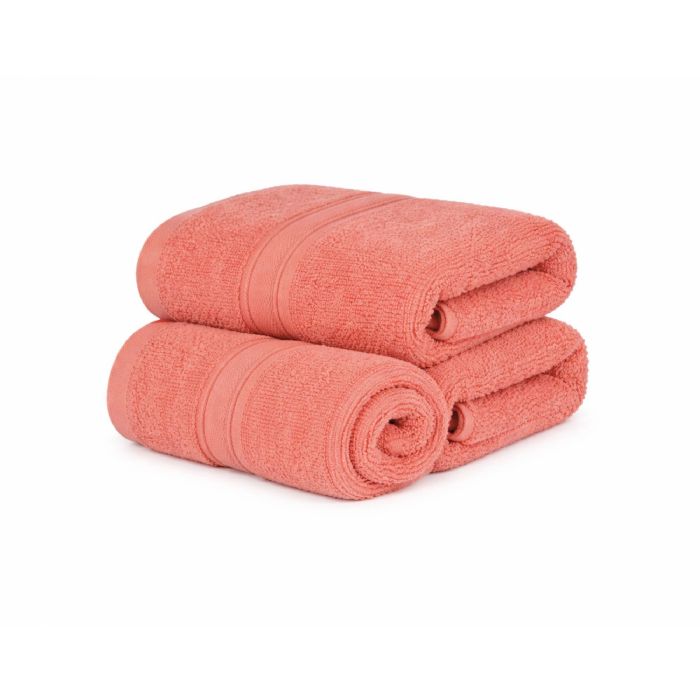 Bomulds håndklæde - 100% bomuld - Coral